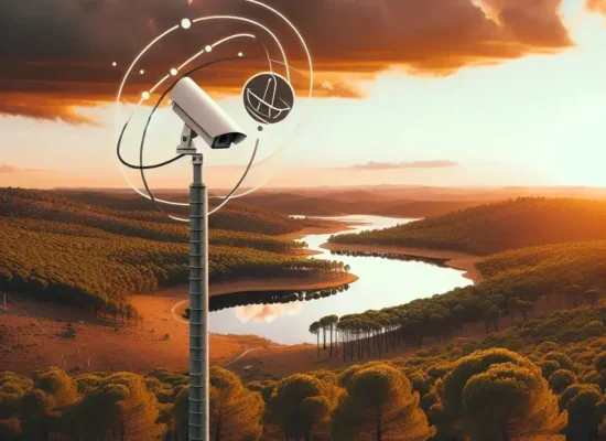 "Camera surveillance in Spanish national parks enhances protection of natural landscapes, ensuring wildlife safety and conservation through satellite network connectivity."