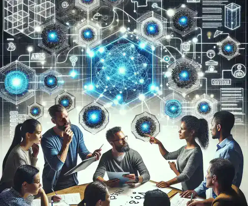 "Diagrama ilustrativo de buenas prácticas en gobernanza de arquitecturas orientadas a APIs, destacando herramientas y estrategias para la gestión efectiva, como parte de la guía completa sobre soluciones de gobernanza para arquitecturas API."